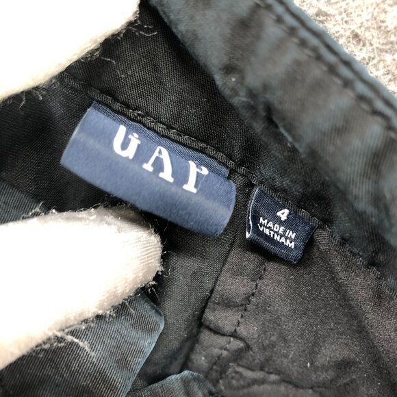 Gap High Rise Softsuit Trousers Womens 4 Black Pleated Front Tencel Wide Leg - Picture 8 of 9